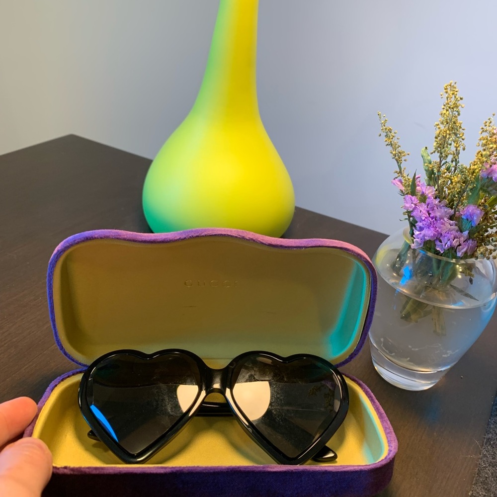 Gucci Black Heart-Shaped Sunglasses GG0360S